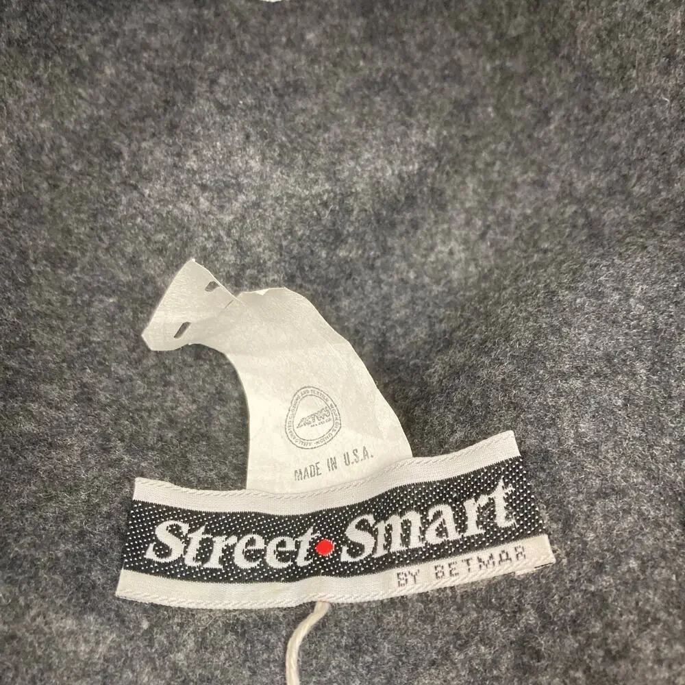 VTG Street Smart Betmar Cloche Wool Hat Women Heathered Gray Bucket Bell Bow USA